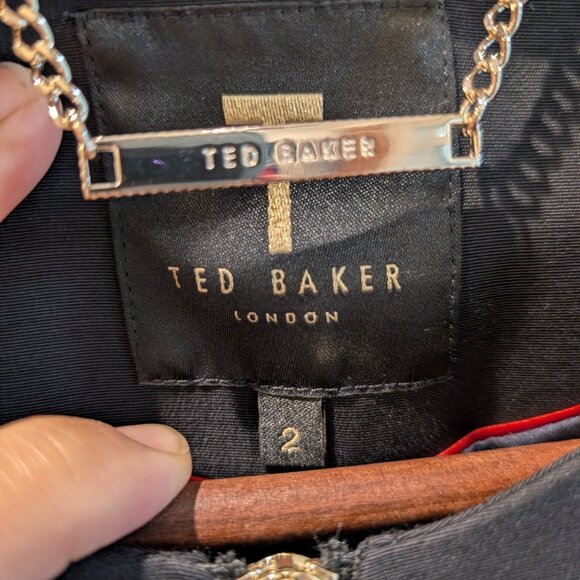 Ted Baker Zameli Peplum Black Blazer Size 2 OfficeChic quiet luxury preppy - Picture 11 of 16